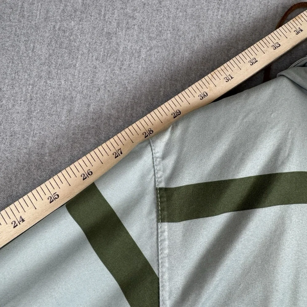 FOURSQUARE Burton Snowboard Coat Men's M Hood Microshield Ski ski green stripes